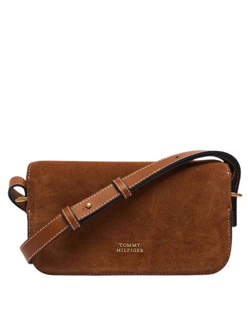 Borsa a tracolla in pelle scamosciata Tommy Hilfiger | AW0AW19326GB8